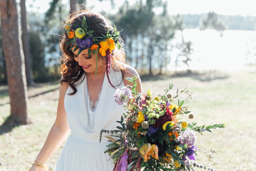 A Colorful & Whimsical Glamping Wedding Weekend via TheELD.com