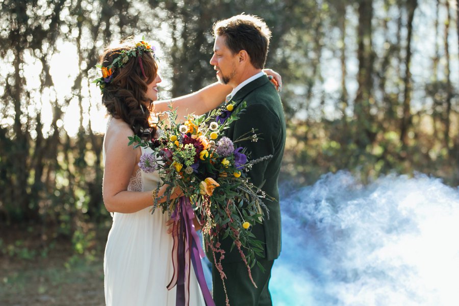 A Colorful & Whimsical Glamping Wedding Weekend via TheELD.com