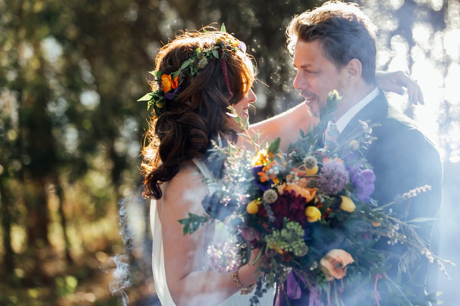 A Colorful & Whimsical Glamping Wedding Weekend via TheELD.com