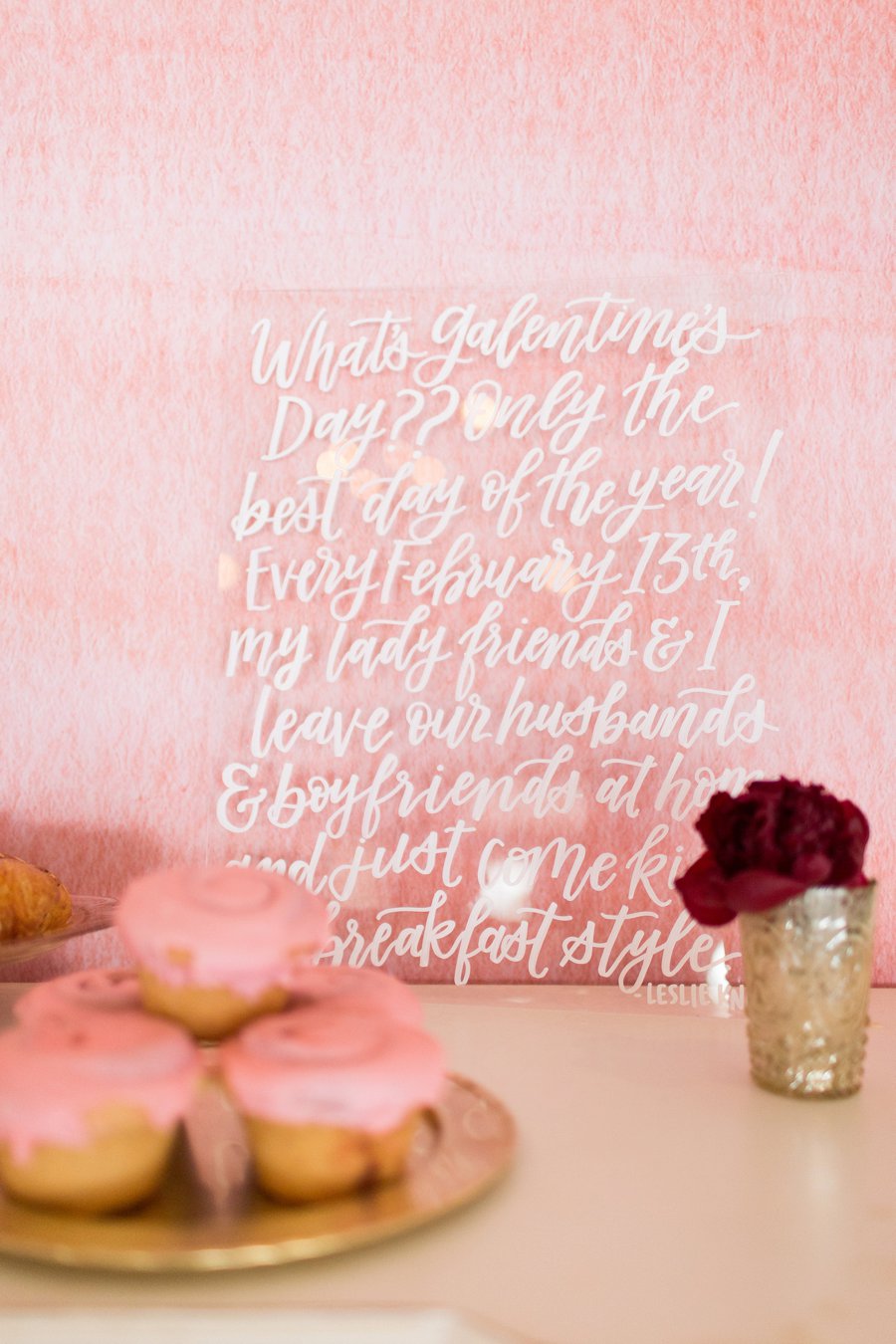 A Fun Pink Galentines Day Brunch via TheELD.com