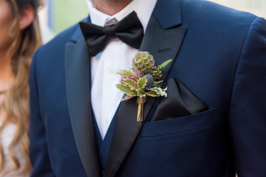 Colorful Navy, Yellow, and Orange Wedding Ideas via TheELD.com