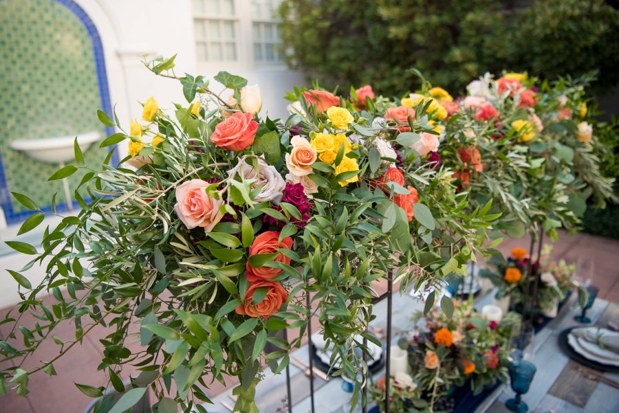 Colorful Navy, Yellow, and Orange Wedding Ideas via TheELD.com