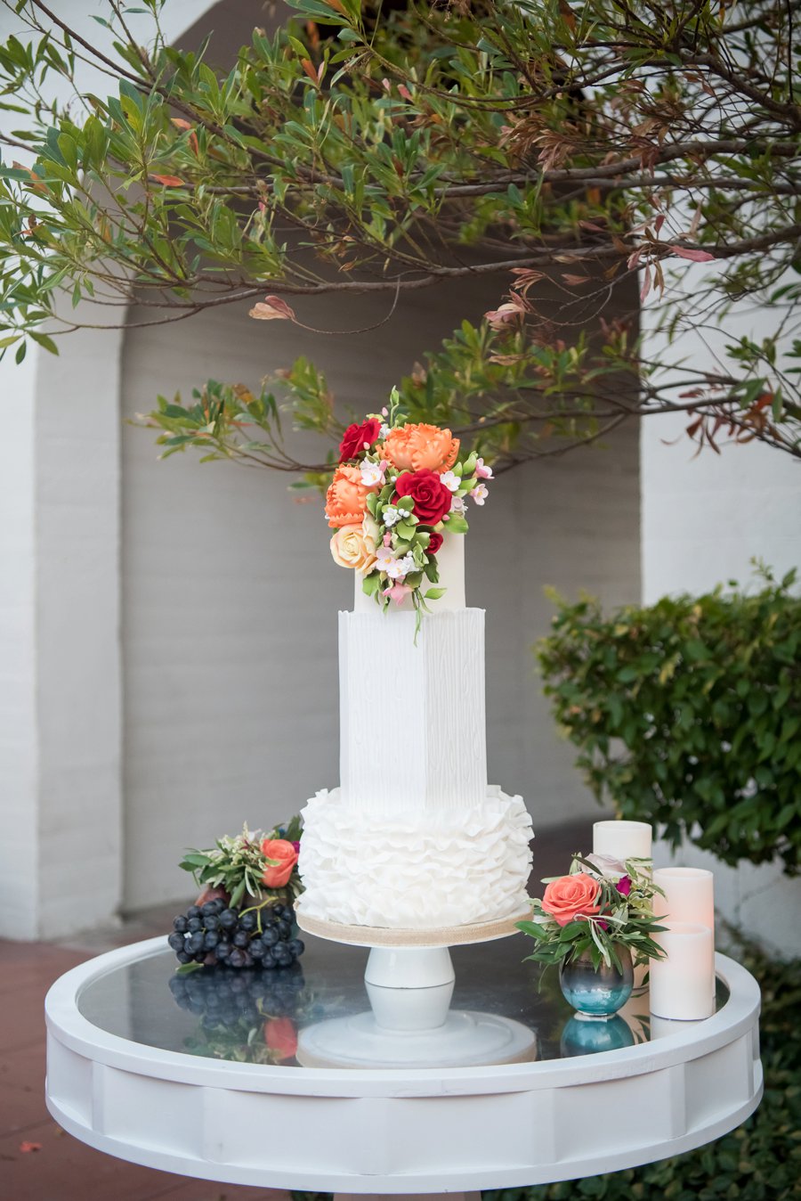 Colorful Navy, Yellow, and Orange Wedding Ideas via TheELD.com