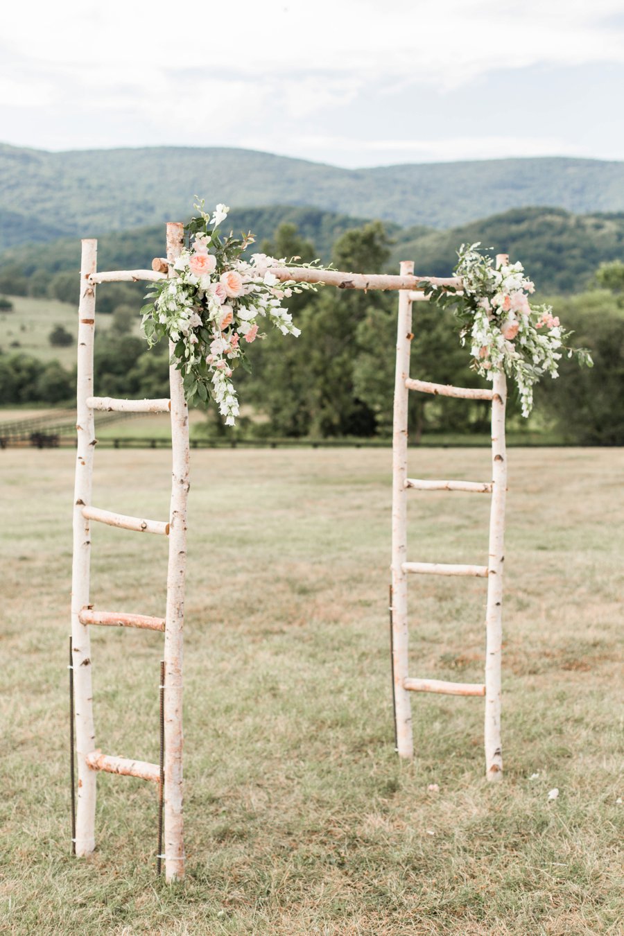 A Pink Rustic Romance Virginia Mountain Wedding via TheELD.com