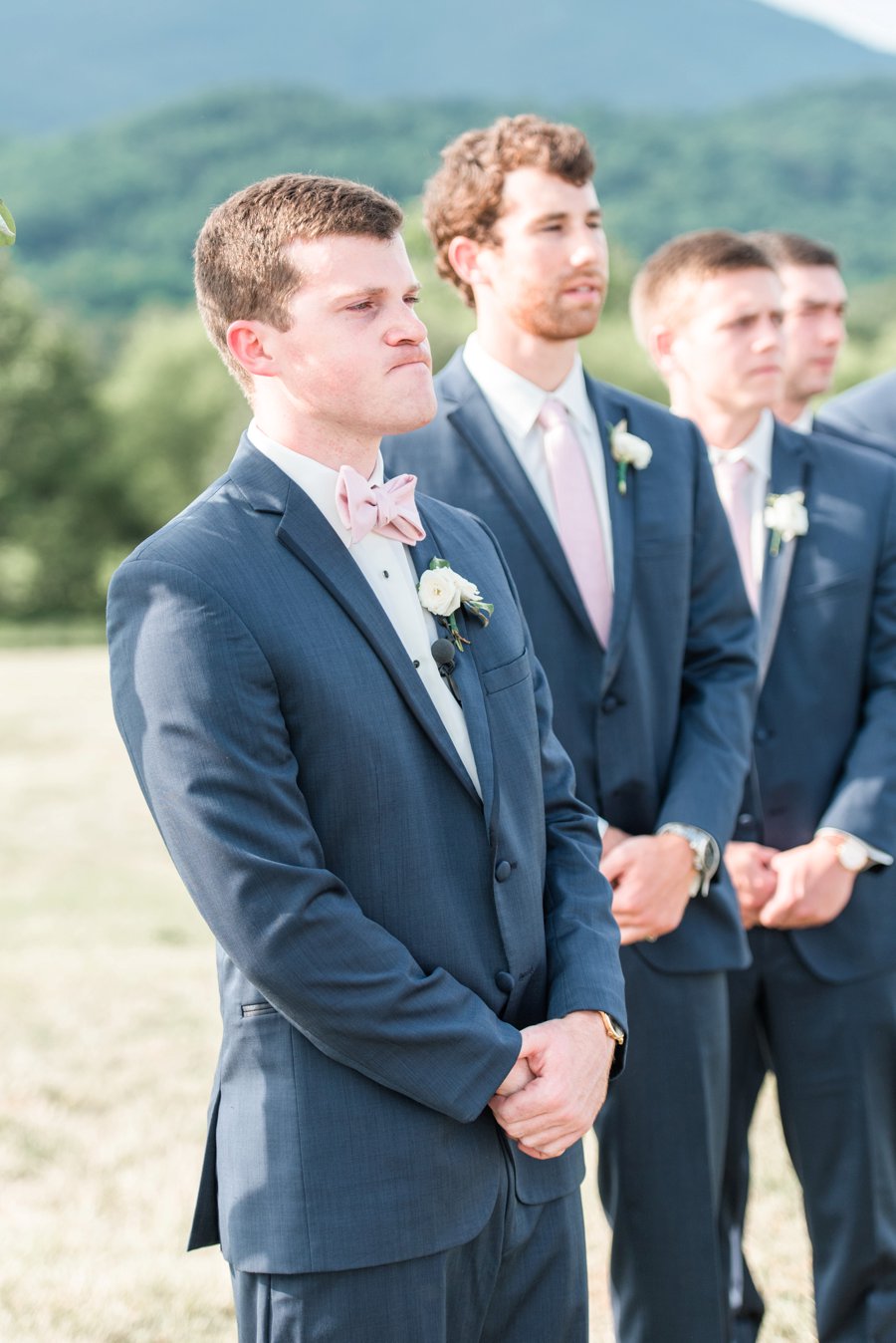 A Pink Rustic Romance Virginia Mountain Wedding via TheELD.com