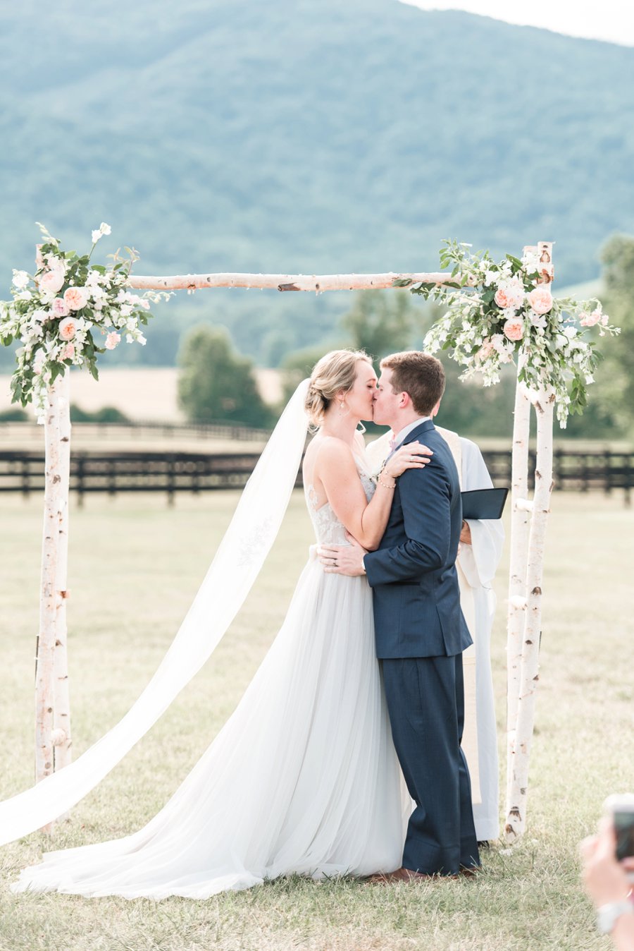 A Pink Rustic Romance Virginia Mountain Wedding via TheELD.com