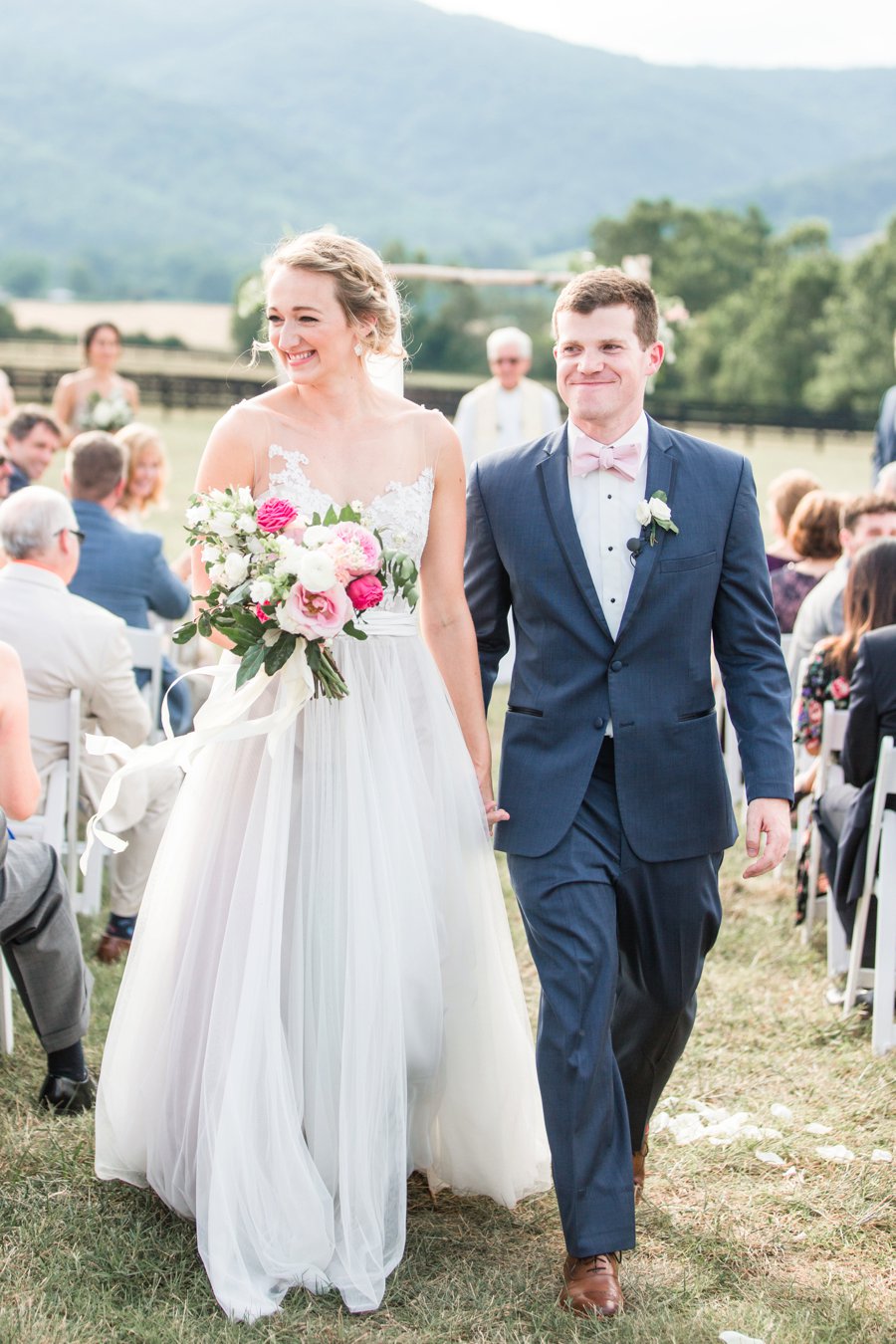 A Pink Rustic Romance Virginia Mountain Wedding via TheELD.com