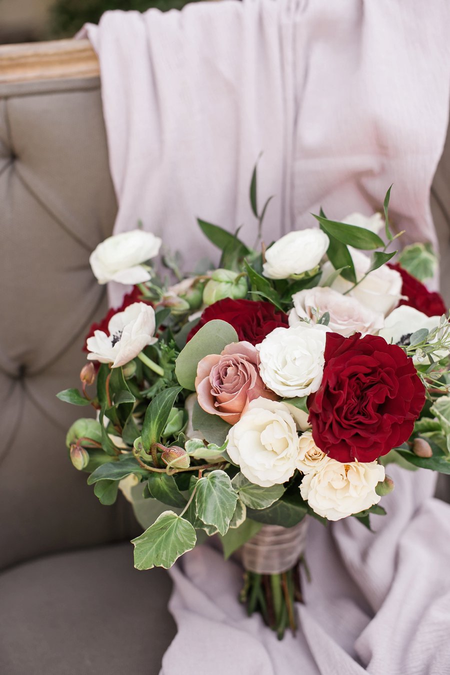 Romantic Pink & Red Elegant Garden Wedding Ideas via TheELD.com