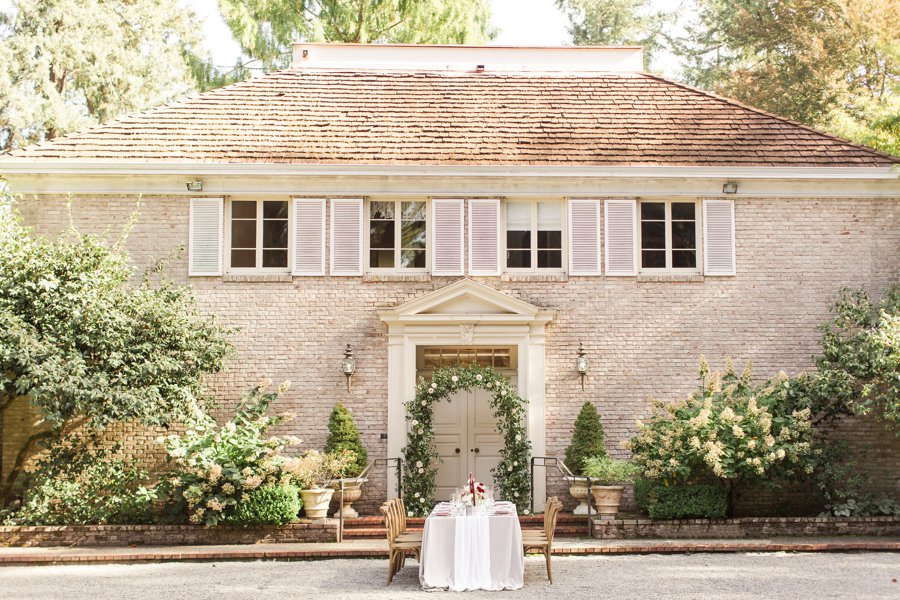 Romantic Pink & Red Elegant Garden Wedding Ideas via TheELD.com