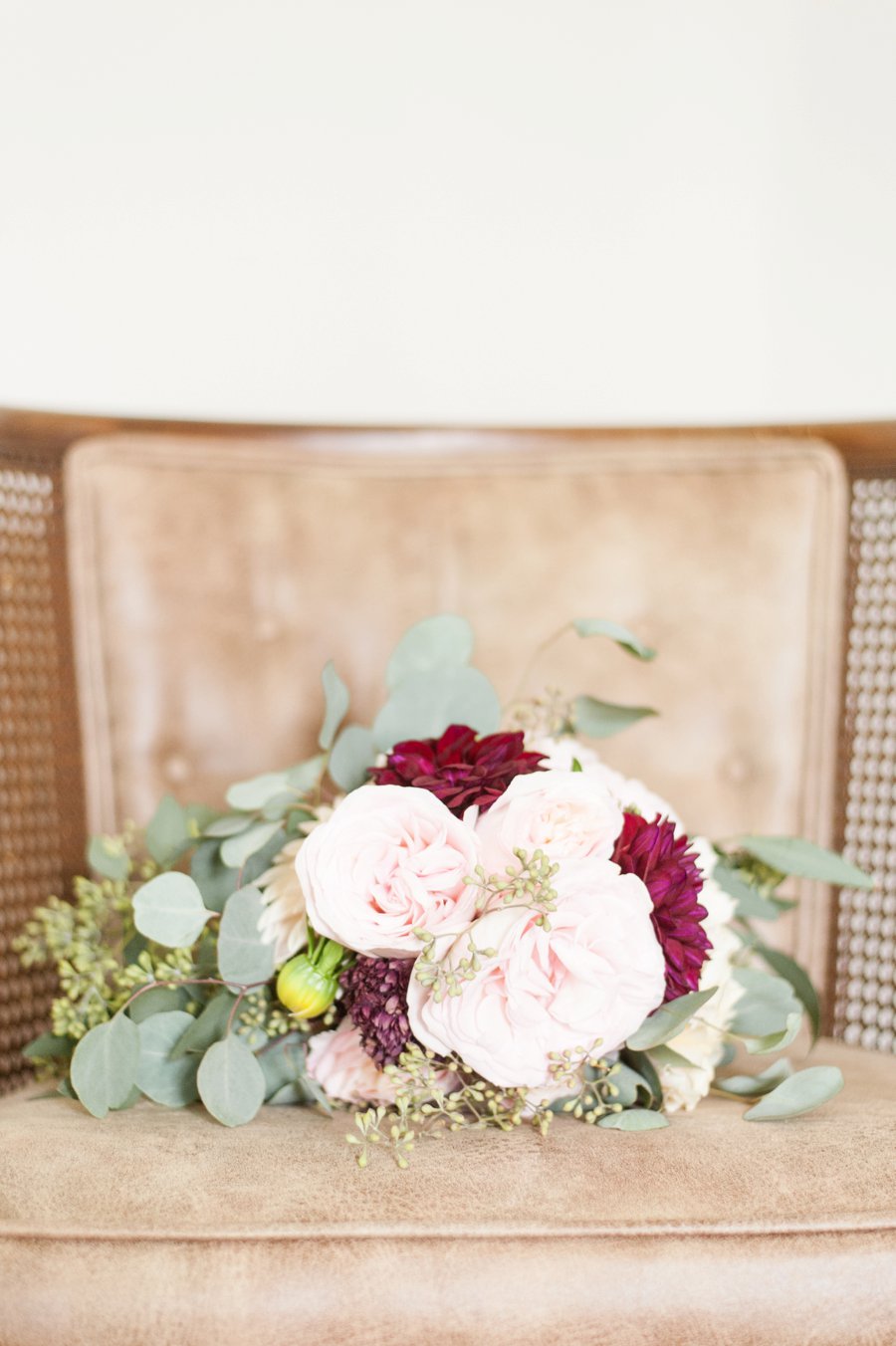 A Cozy, Romantic Blush and Red Indiana Wedding via TheELD.com