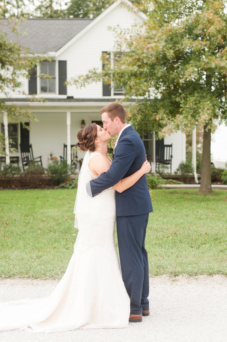 A Cozy, Romantic Blush and Red Indiana Wedding via TheELD.com