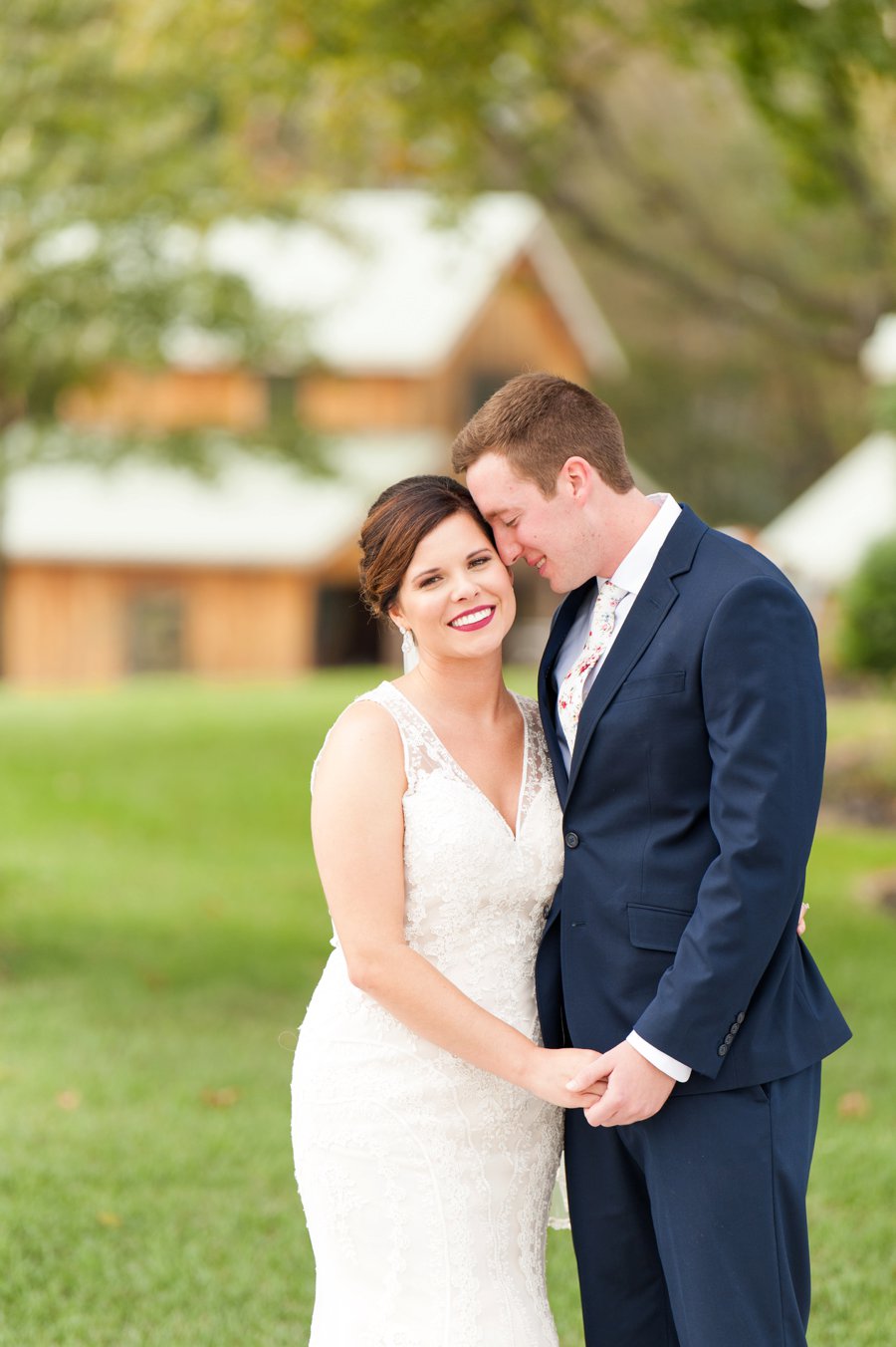 A Cozy, Romantic Blush and Red Indiana Wedding via TheELD.com