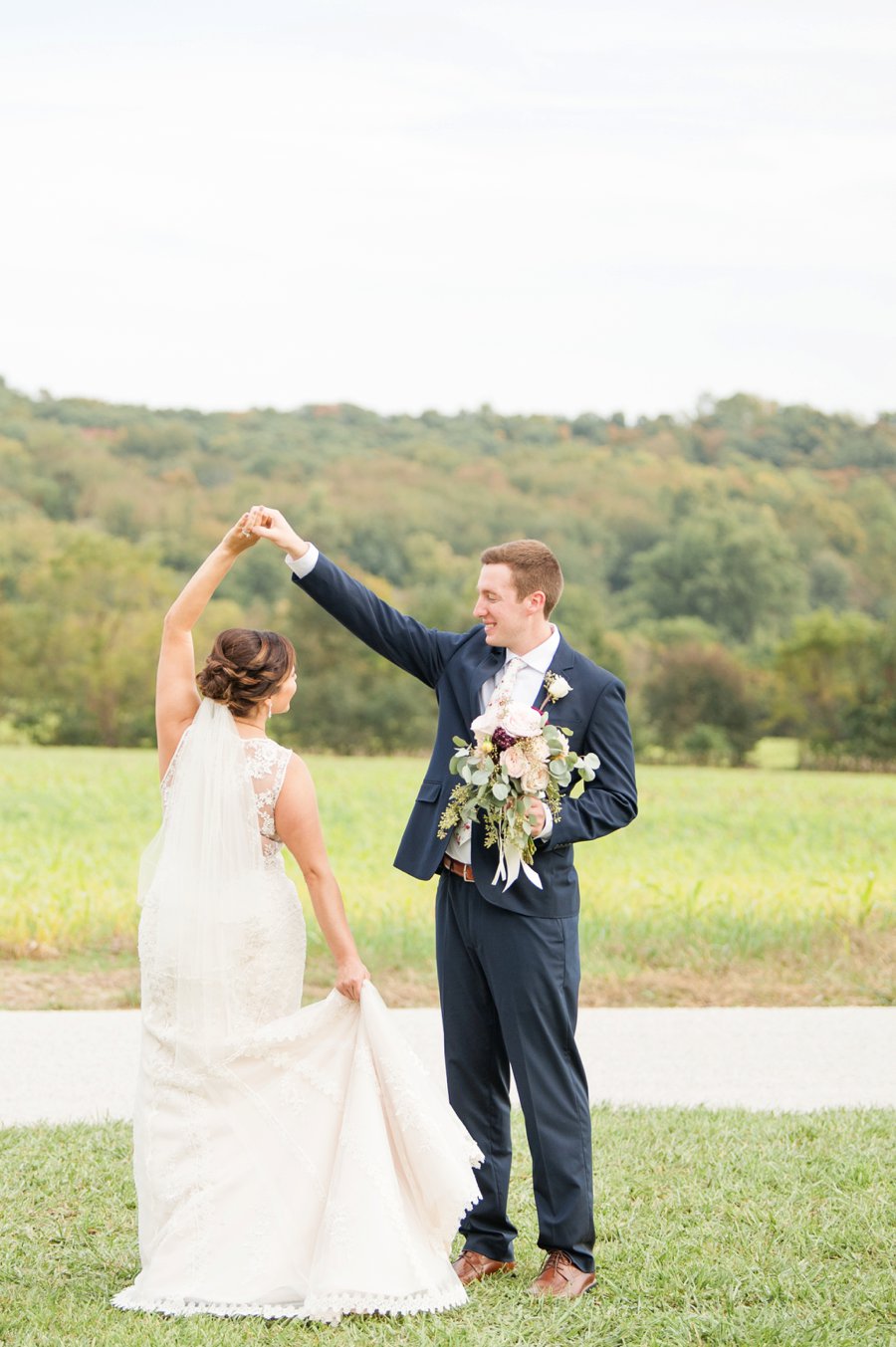 A Cozy, Romantic Blush and Red Indiana Wedding via TheELD.com