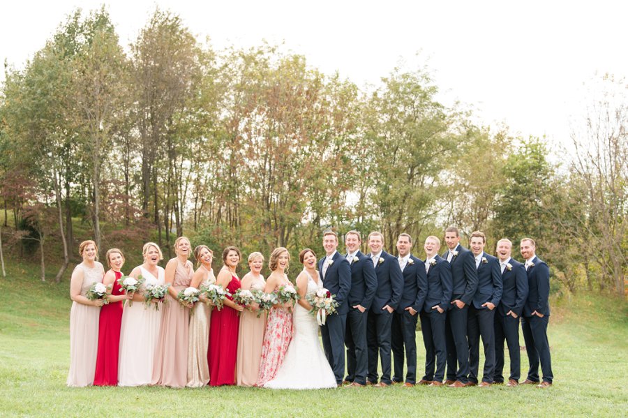 A Cozy, Romantic Blush and Red Indiana Wedding via TheELD.com