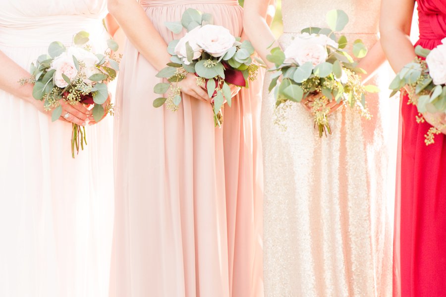 A Cozy, Romantic Blush and Red Indiana Wedding via TheELD.com