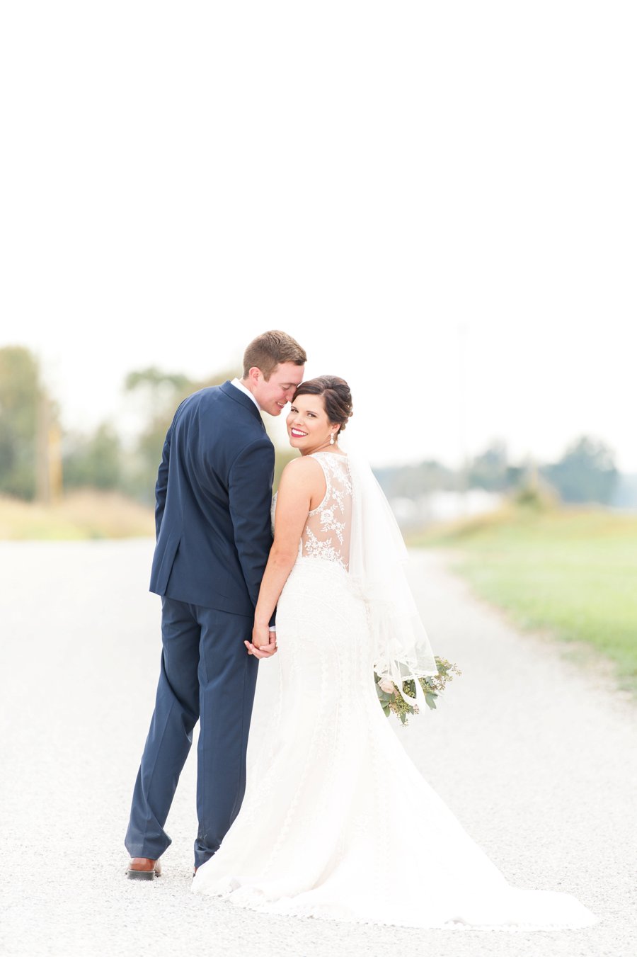 A Cozy, Romantic Blush and Red Indiana Wedding via TheELD.com