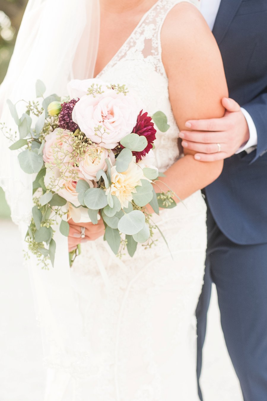 A Cozy, Romantic Blush and Red Indiana Wedding via TheELD.com