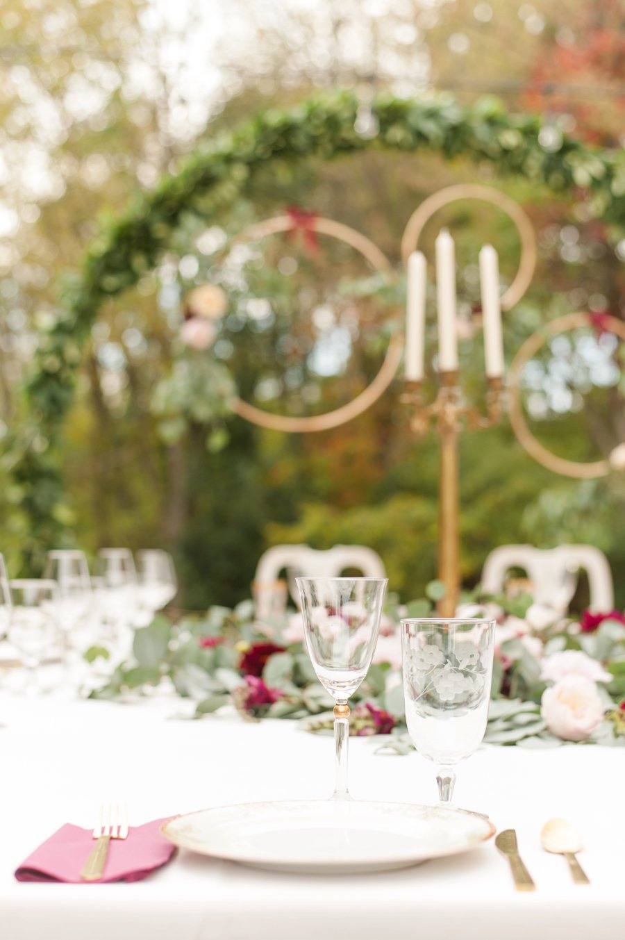 A Cozy, Romantic Blush and Red Indiana Wedding via TheELD.com