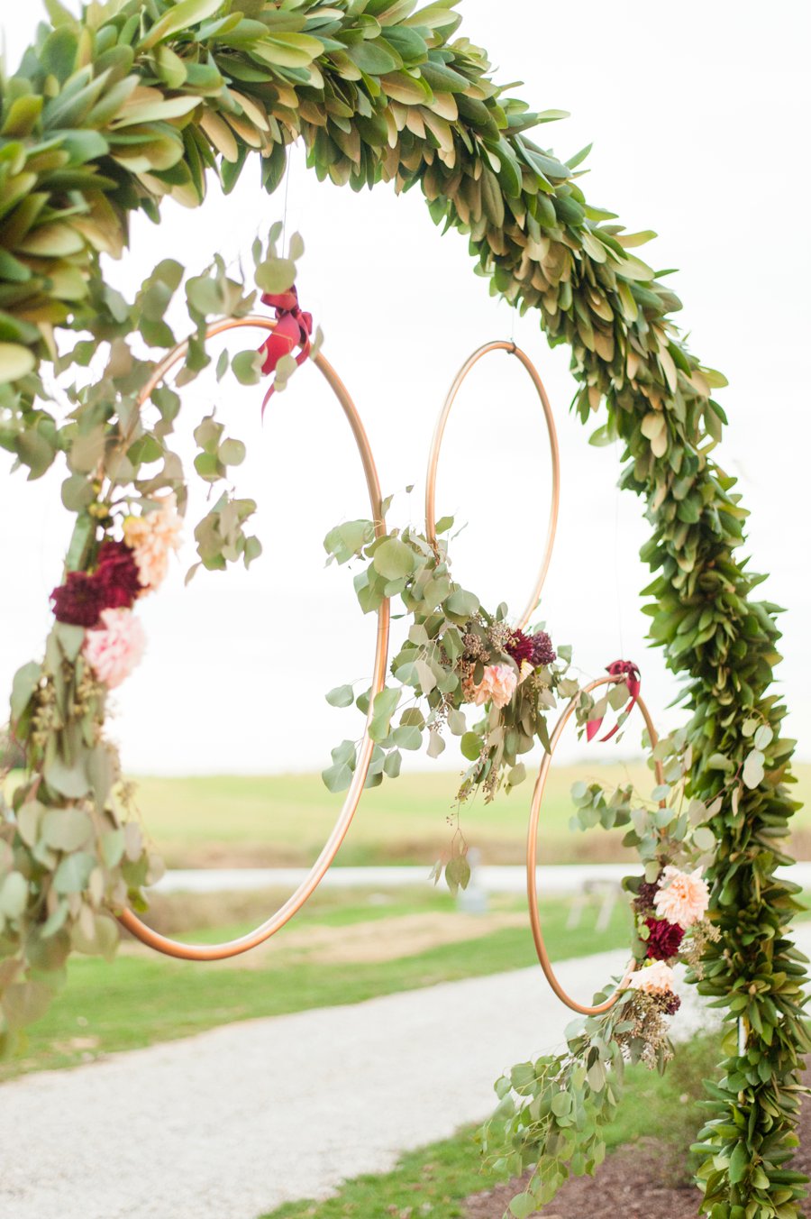 A Cozy, Romantic Blush and Red Indiana Wedding via TheELD.com