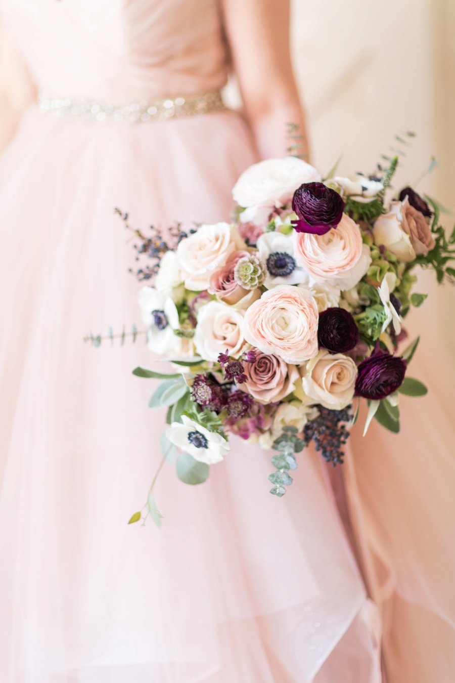 Modern Romantic Black & Mauve Valentines Day Wedding Ideas via TheELD.com