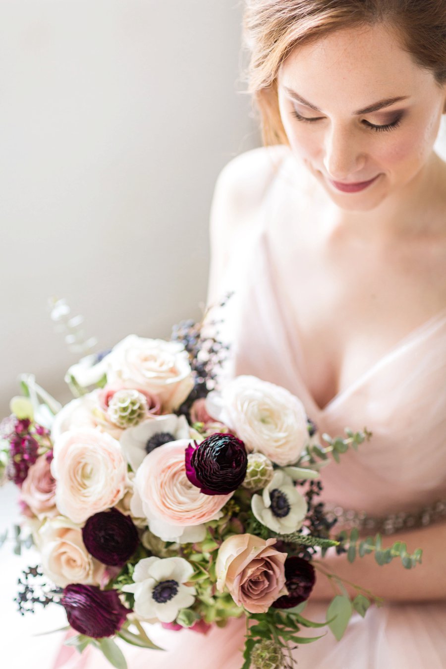 Modern Romantic Black & Mauve Valentines Day Wedding Ideas via TheELD.com