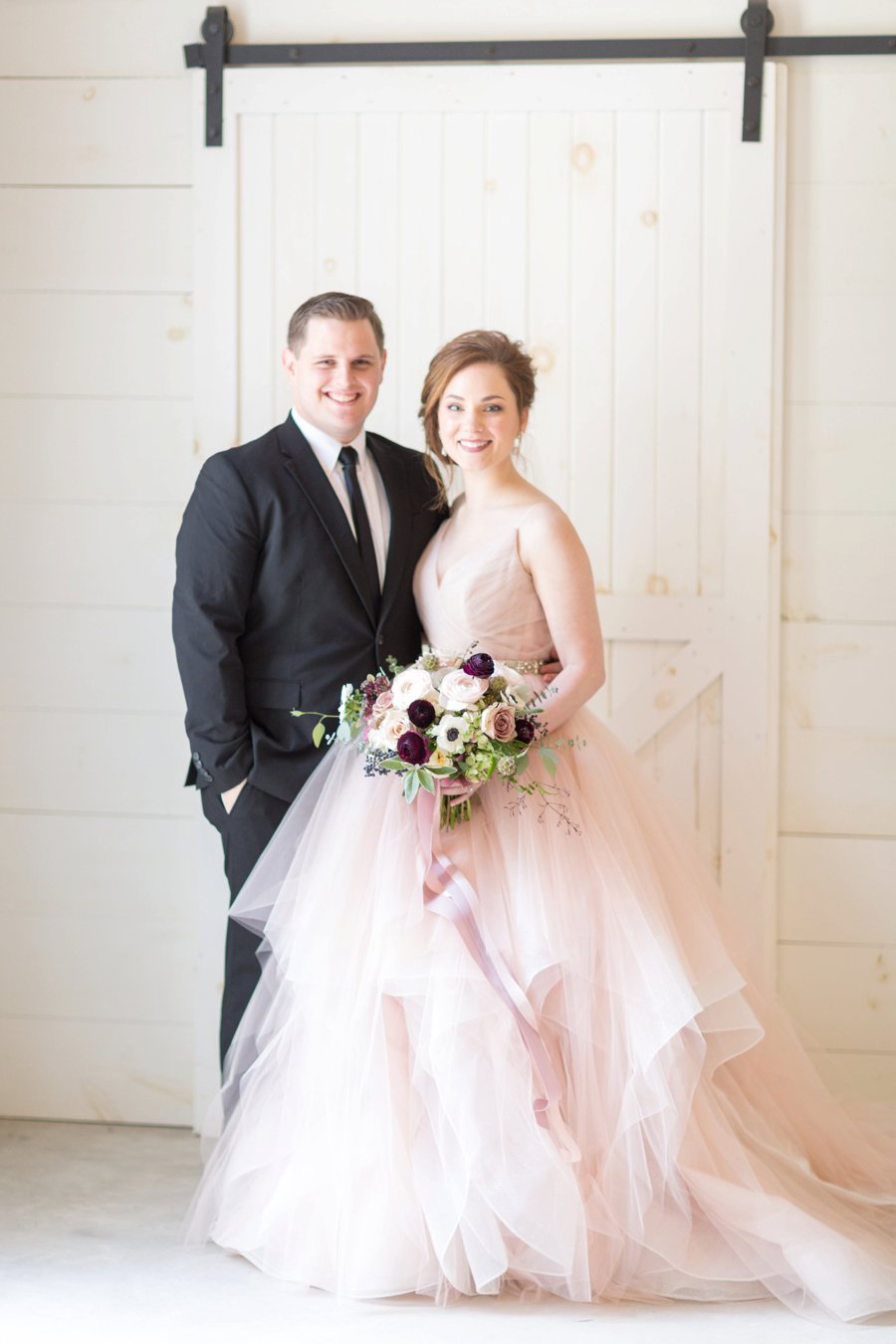 Modern Romantic Black & Mauve Valentines Day Wedding Ideas via TheELD.com