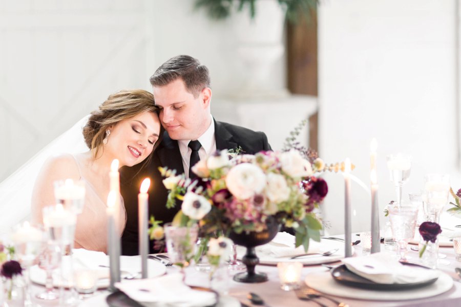 Modern Romantic Black & Mauve Valentines Day Wedding Ideas via TheELD.com