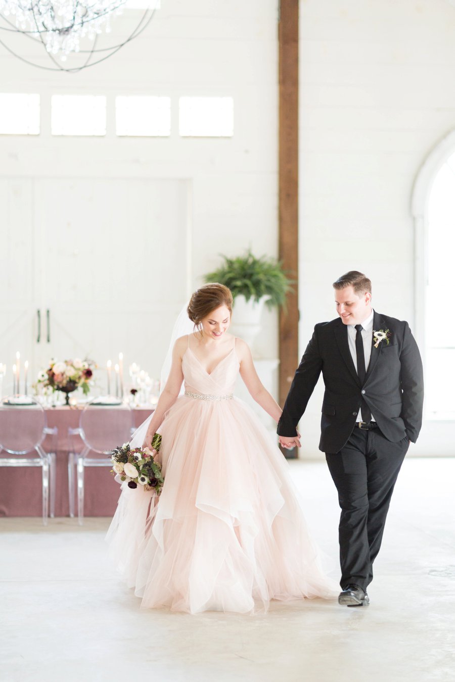 Modern Romantic Black & Mauve Valentines Day Wedding Ideas via TheELD.com