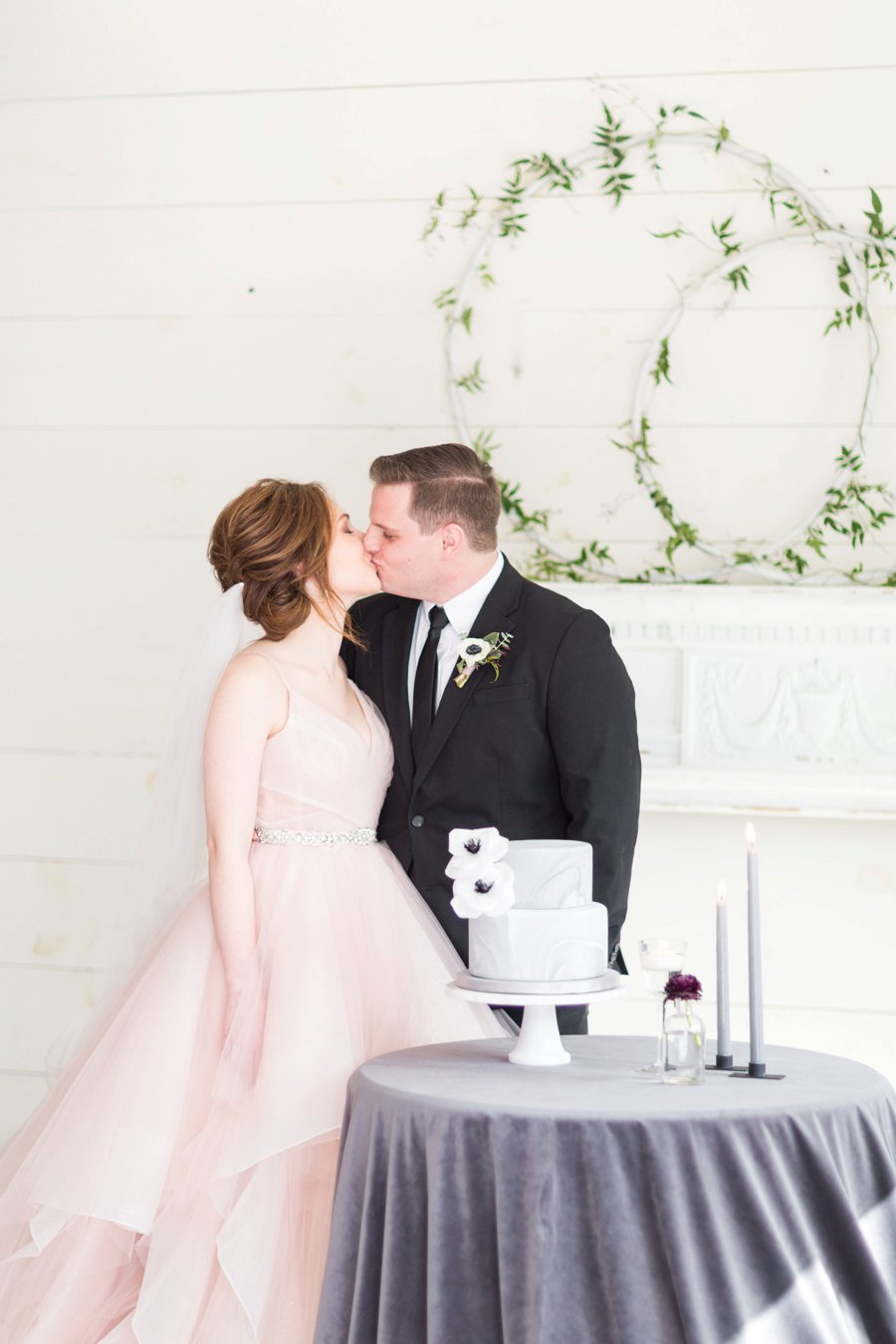 Modern Romantic Black & Mauve Valentines Day Wedding Ideas via TheELD.com