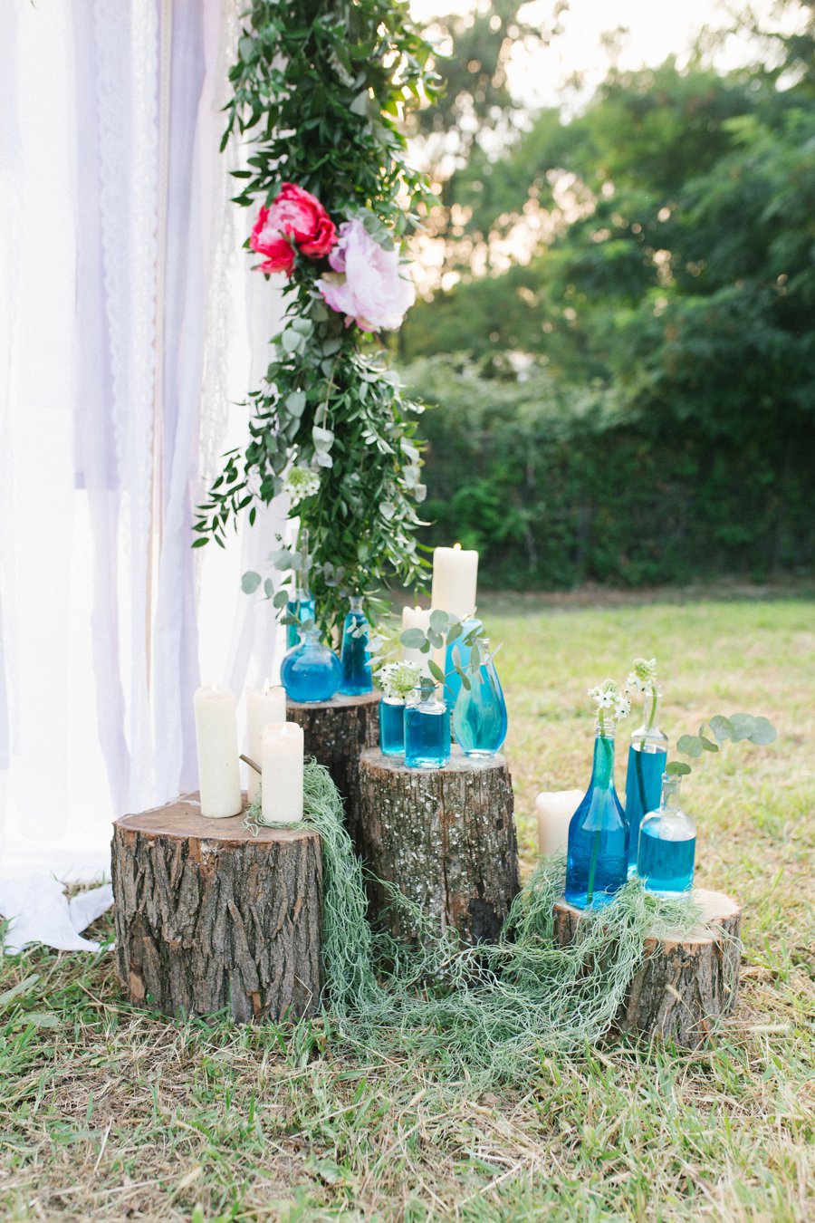 Pink and Blue Bohemian Wedding Inspiration In Italy via TheELD.com