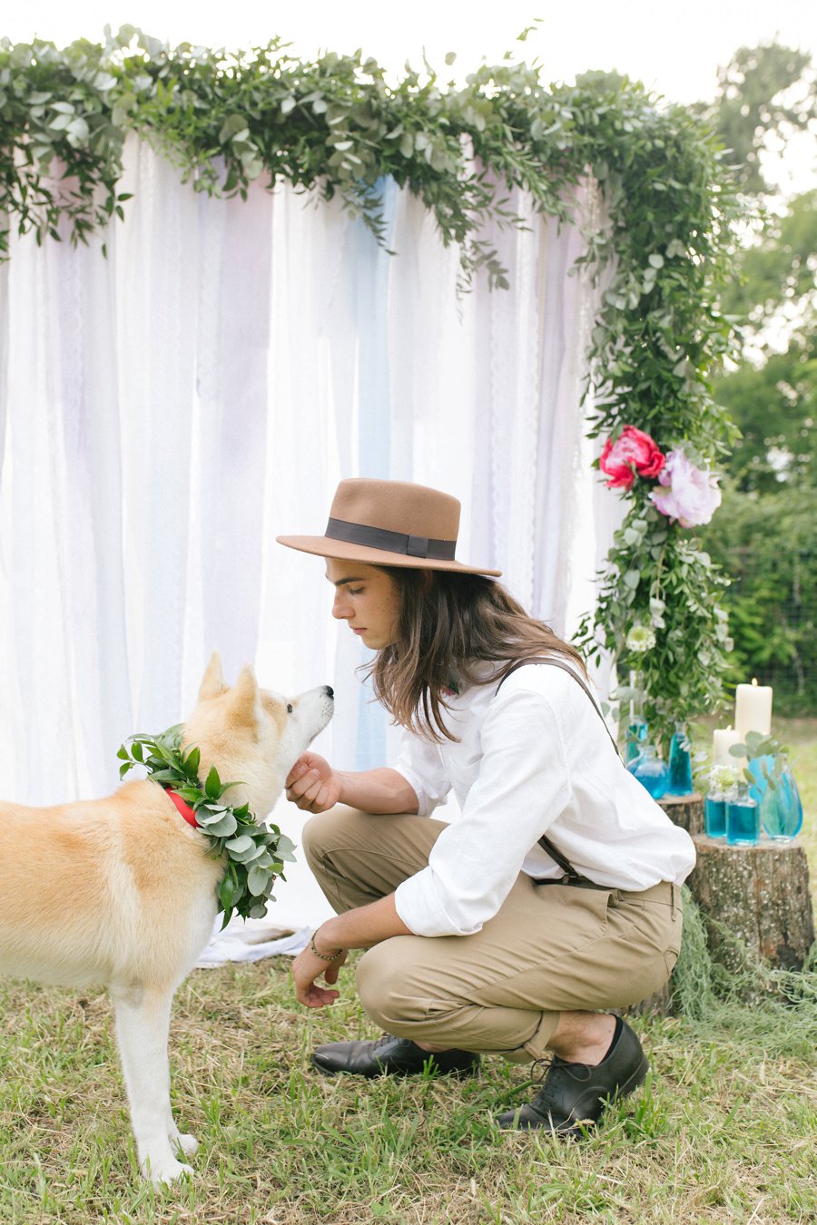 Pink and Blue Bohemian Wedding Inspiration In Italy via TheELD.com