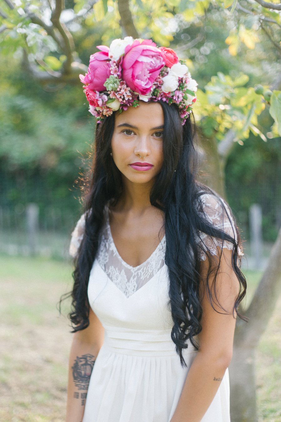 Pink and Blue Bohemian Wedding Inspiration In Italy via TheELD.com