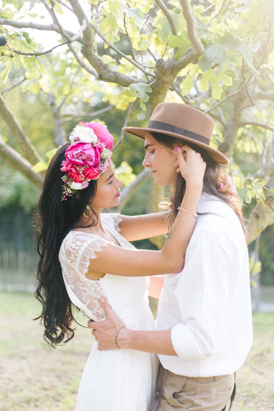 Pink and Blue Bohemian Wedding Inspiration In Italy via TheELD.com