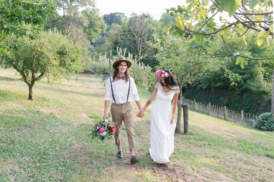 Pink and Blue Bohemian Wedding Inspiration In Italy via TheELD.com