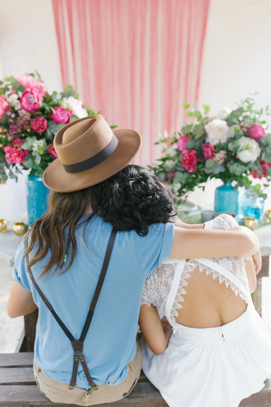 Pink and Blue Bohemian Wedding Inspiration In Italy via TheELD.com