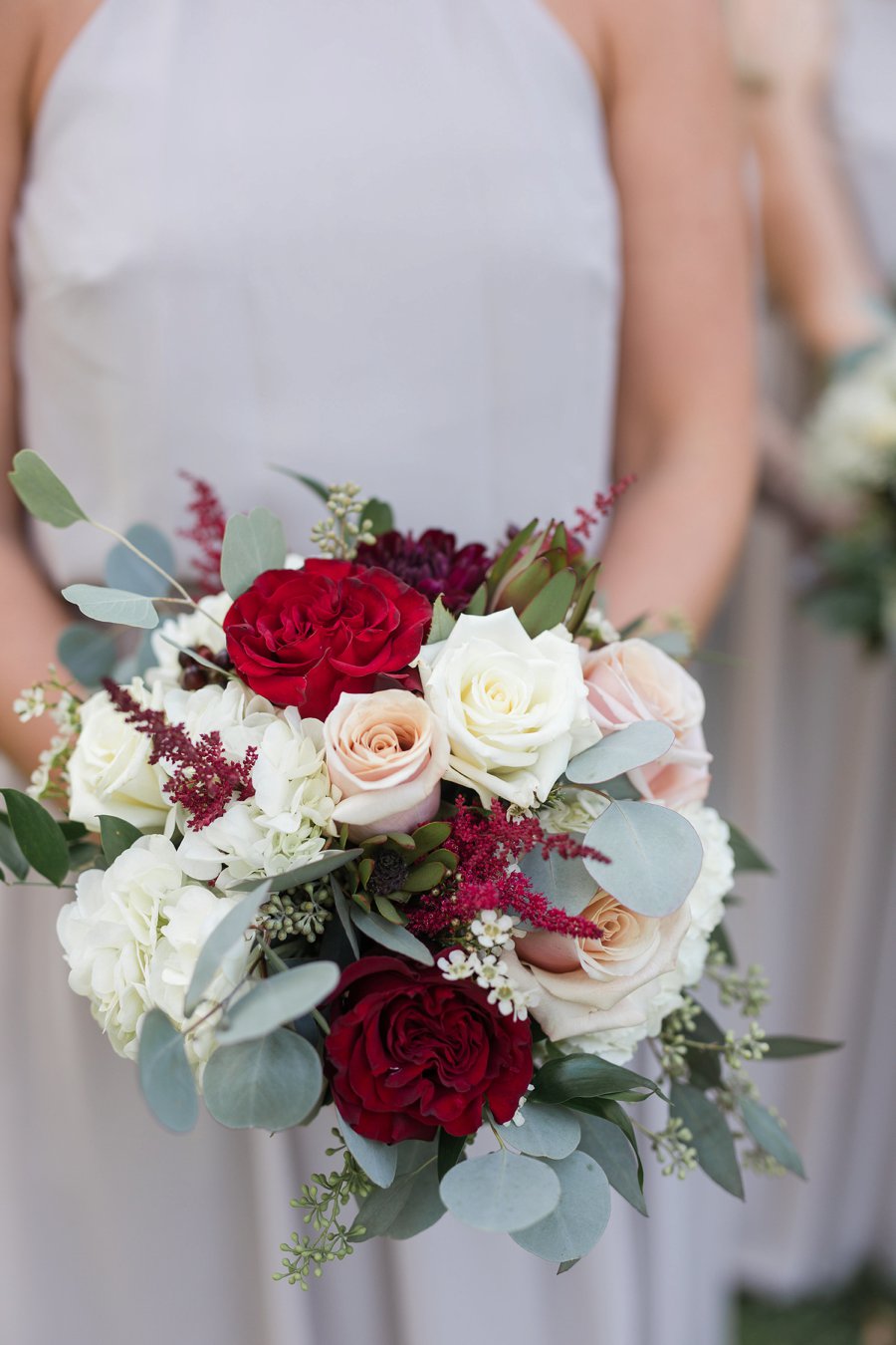 A Red, Green, & White Rustic Elegance Pennsylvania Wedding via TheELD.com