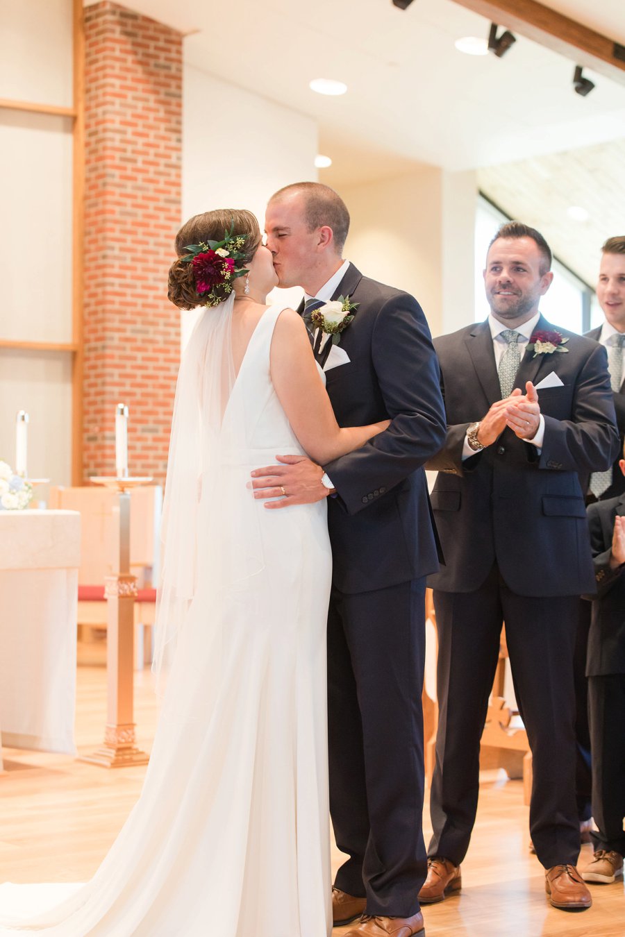 A Red, Green, & White Rustic Elegance Pennsylvania Wedding via TheELD.com