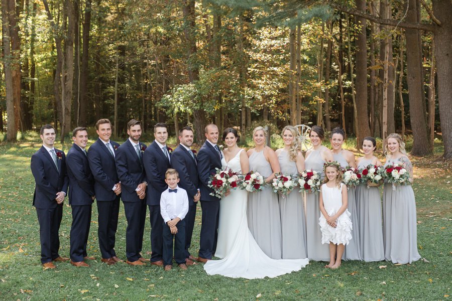 A Red, Green, & White Rustic Elegance Pennsylvania Wedding via TheELD.com