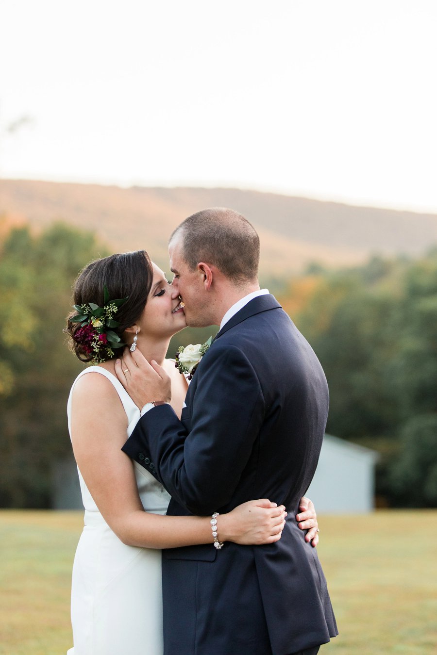 A Red, Green, & White Rustic Elegance Pennsylvania Wedding via TheELD.com