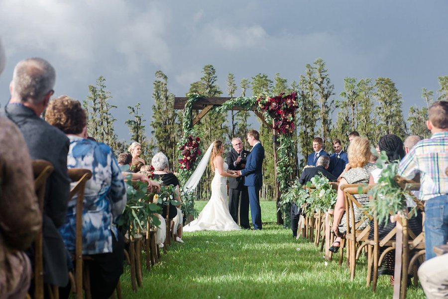 A Burgundy & Navy Rustic Elegant Florida Wedding via TheELD.com