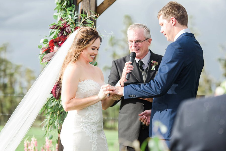 A Burgundy & Navy Rustic Elegant Florida Wedding via TheELD.com