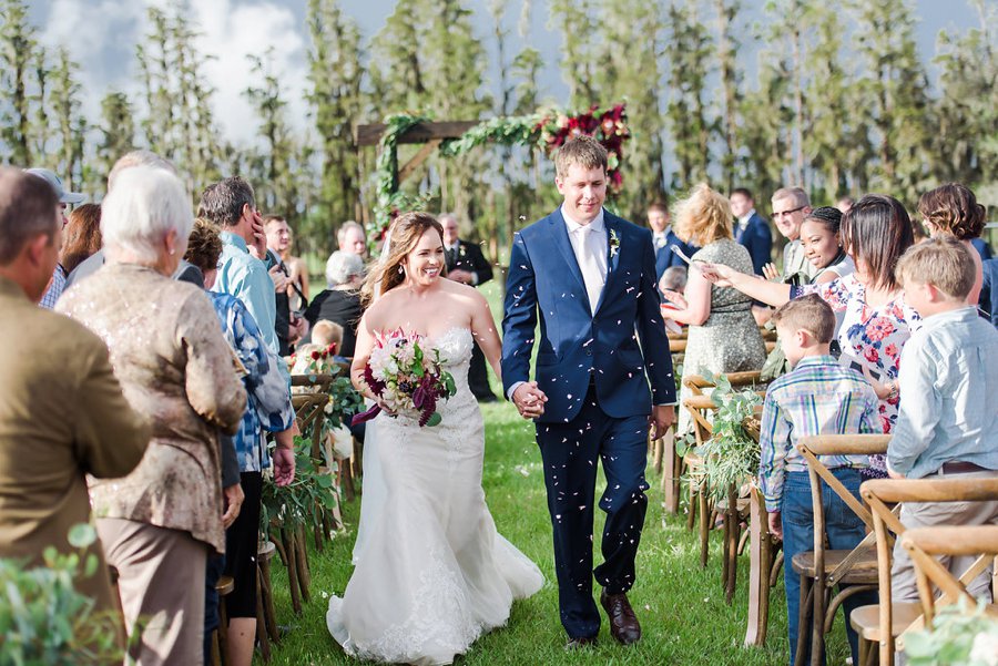 A Burgundy & Navy Rustic Elegant Florida Wedding via TheELD.com