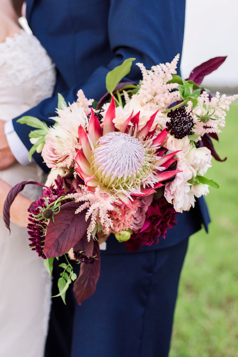 A Burgundy & Navy Rustic Elegant Florida Wedding via TheELD.com