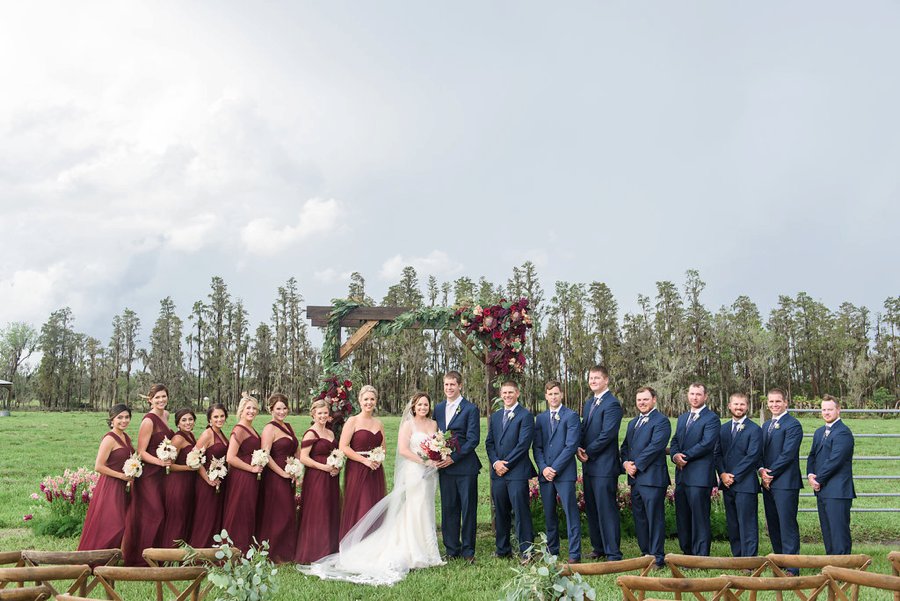 A Burgundy & Navy Rustic Elegant Florida Wedding via TheELD.com