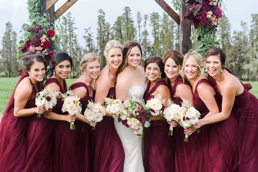 A Burgundy & Navy Rustic Elegant Florida Wedding via TheELD.com