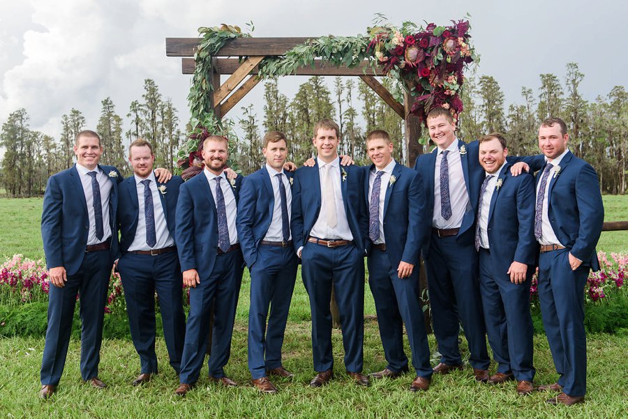 A Burgundy & Navy Rustic Elegant Florida Wedding via TheELD.com