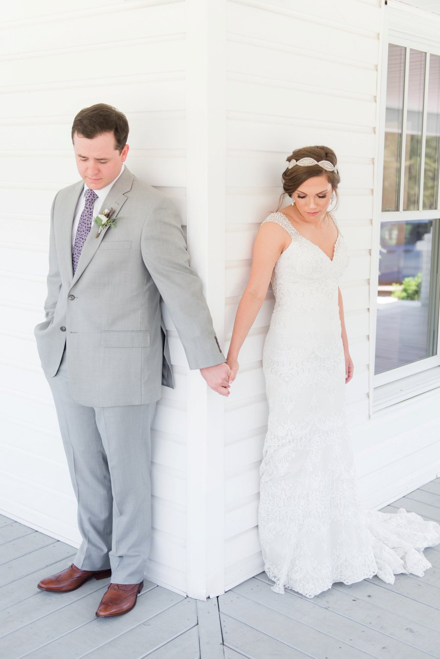 A Classic Southern Purple & White Alabama Wedding Day via TheELD.com