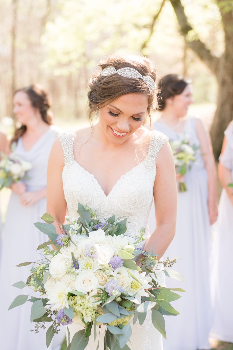 A Classic Southern Purple & White Alabama Wedding Day via TheELD.com