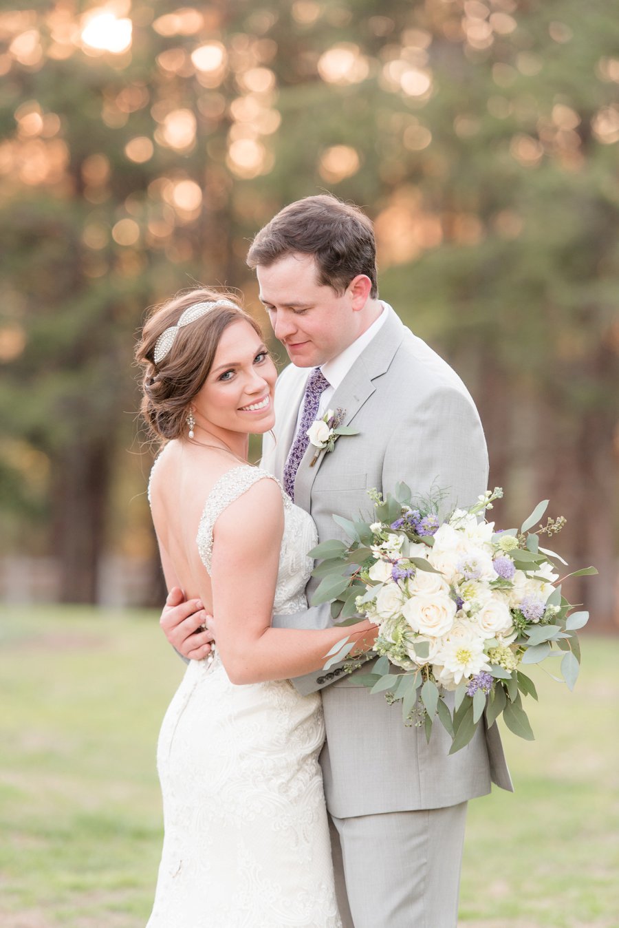 A Classic Southern Purple & White Alabama Wedding Day via TheELD.com