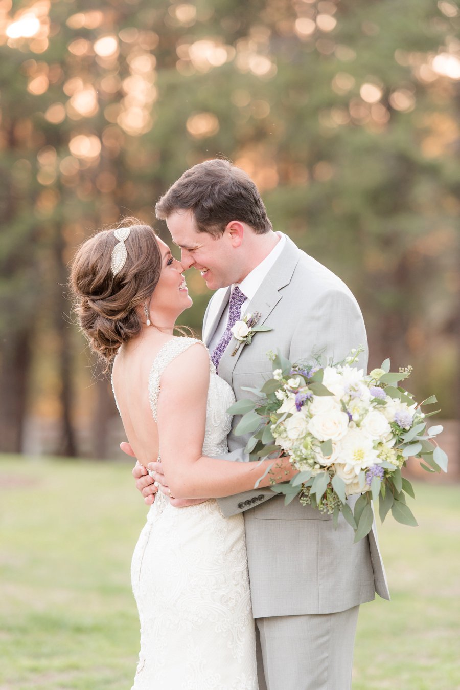 A Classic Southern Purple & White Alabama Wedding Day via TheELD.com